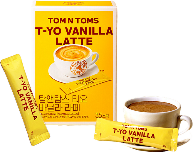 탐앤탐스 티요 바닐라 라떼, 21g, 35개입, 1박스