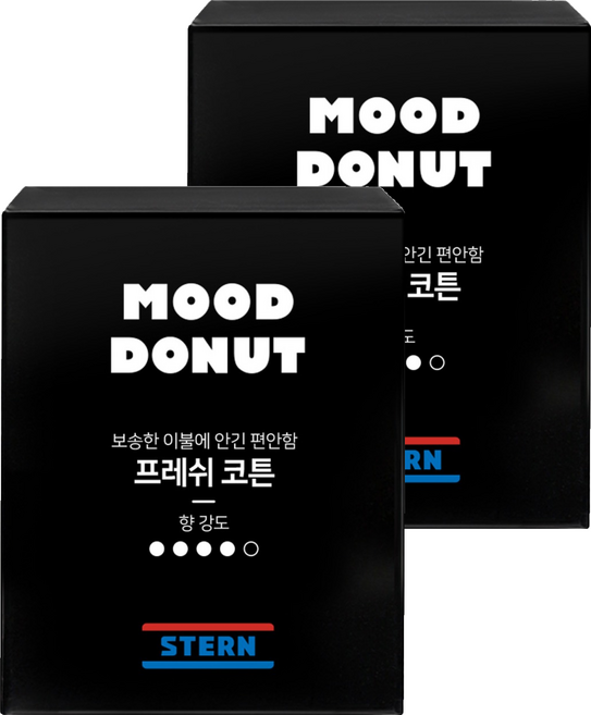 스턴 무드도넛 차량용 방향제, 2개, 프레쉬 코튼