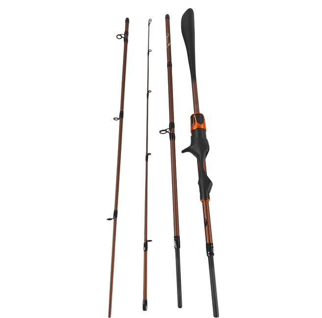 okuma 寶熊釣具 路亞竿 瘋馬克TRAVEL遠征II 槍柄 4節 FMKIIC-664ML 6.6尺, 黑色