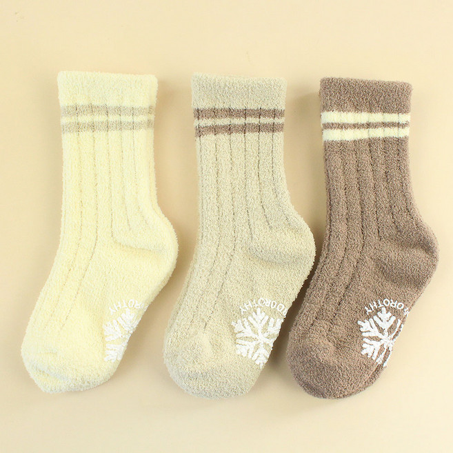 코코비도로시 아동용 벨로 미끄럼방지 수면 양말 3족 세트