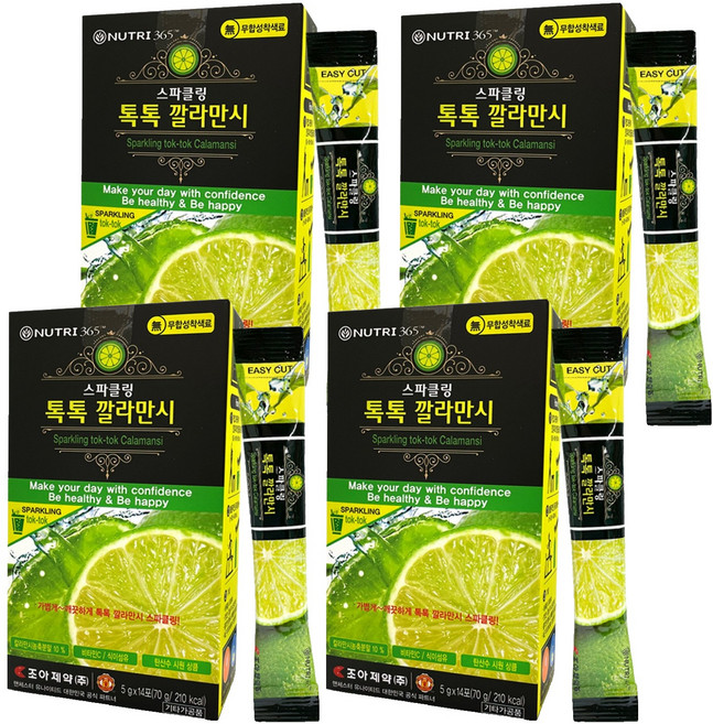 뉴트리365 스파클링 톡톡 깔라만시, 70g, 4개