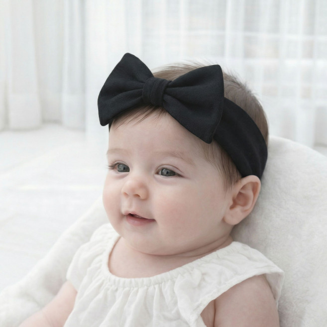 여아용 포근 리본 헤어밴드