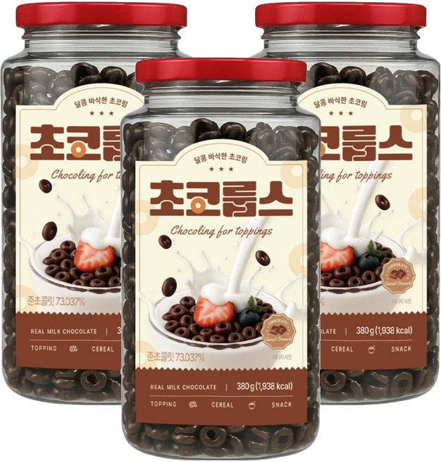 씨알로 초코룹스, 3개, 380g
