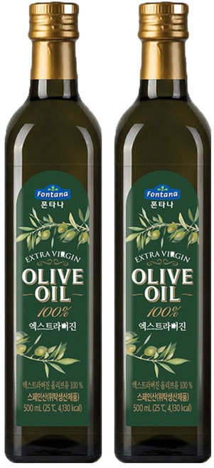 폰타나 엑스트라버진 올리브유, 500ml, 2개