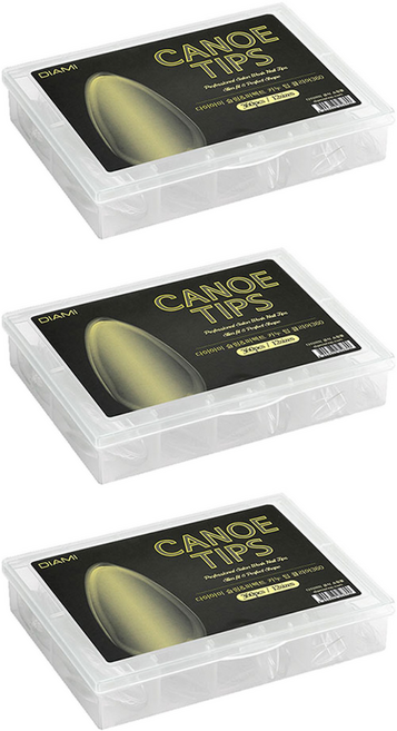 다이아미 카누팁 클리어 네일팁 360p, 투명색/클리어, 3개