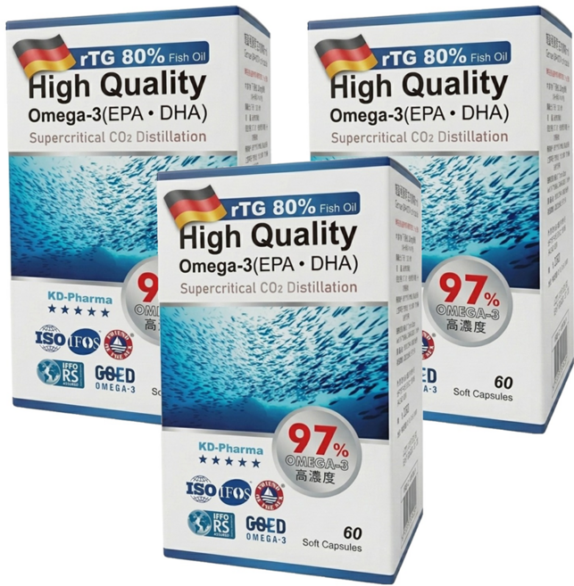 詠安大醫 德國極寶魚油軟膠囊, 60顆, 0.75g, 3盒