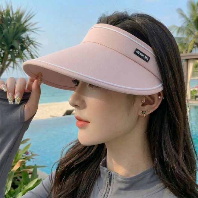 와이홉 자외선차단 접이식 썬캡, 핑크, 1개