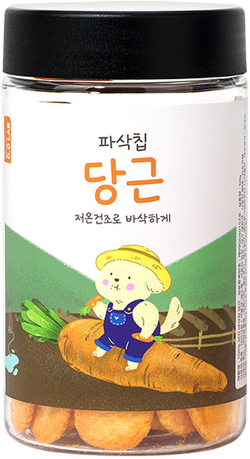 댕댕이연구소 강아지 디디랩 파삭칩 저온건조 과일 채소 간식, 당근, 50g, 1개
