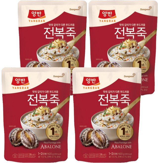Dongwon 東遠 Yangban 兩班 鮑魚粥, 420g, 4包