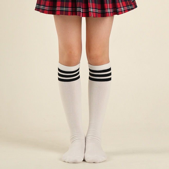 노디자인 학생용 삼선 니삭스 3켤레 세트