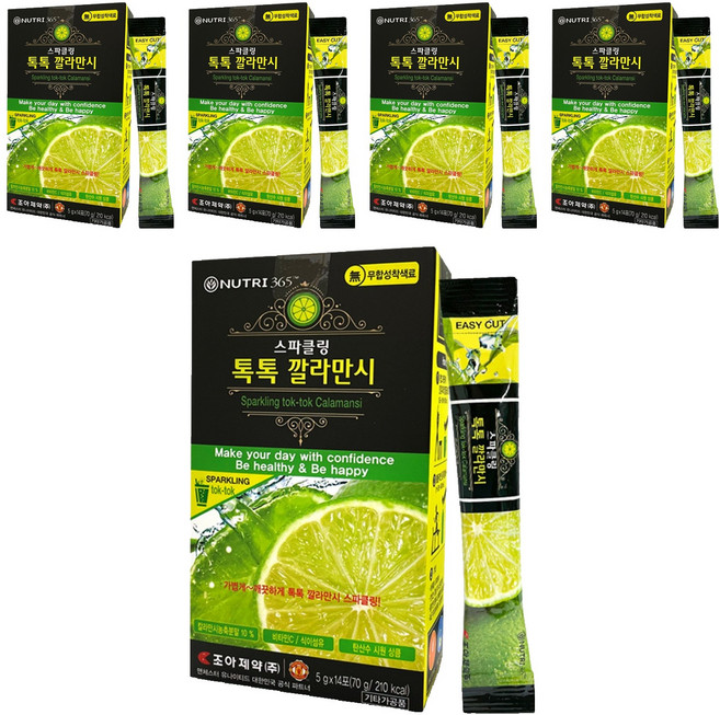 뉴트리365 스파클링 톡톡 깔라만시, 70g, 5개