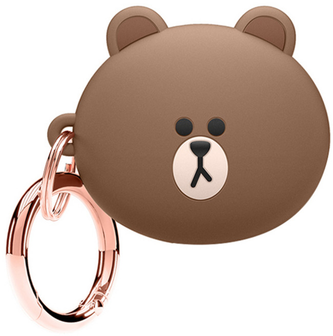 엘라고 라인프렌즈 에어태그 2세대 케이스, 브라운, 1개