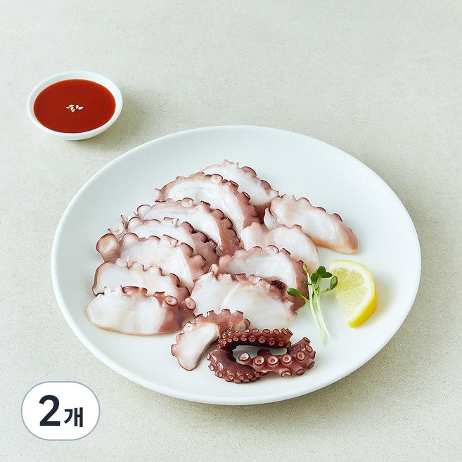 손질 데친문어 슬라이스 (냉장), 2개, 100g