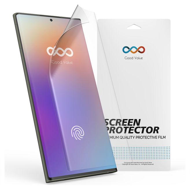 굿밸류 에어스킨 자가복원 EPU코팅 휴대폰 액정보호필름 세트, 1세트