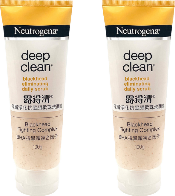 Neutrogena 台灣公司貨 洗面乳 抗黑頭, 100g, 2件