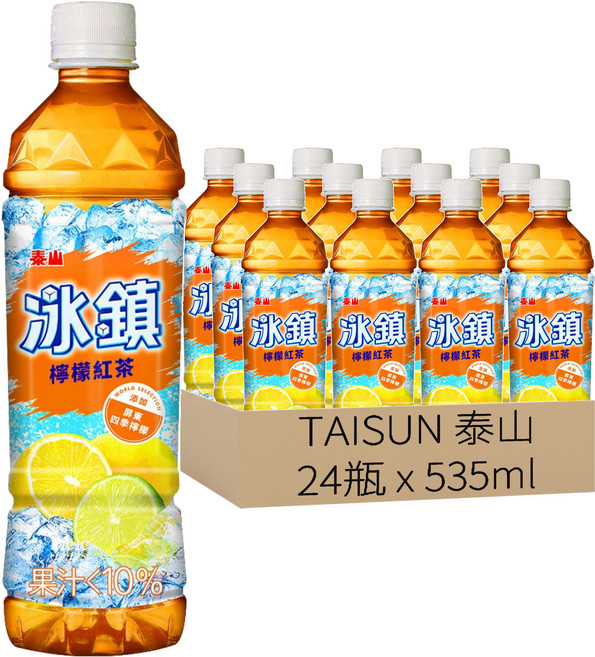 TAISUN 泰山 冰鎮檸檬紅茶, 535ml, 24瓶