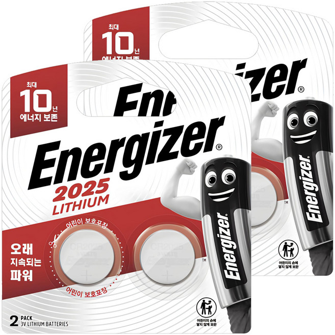 에너자이저 리튬 코인 건전지 CR2025, 2개입, 2개