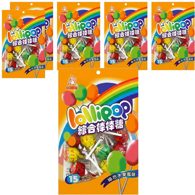 品味食族 嘉禾牌 綜合棒棒糖, 210g, 6袋