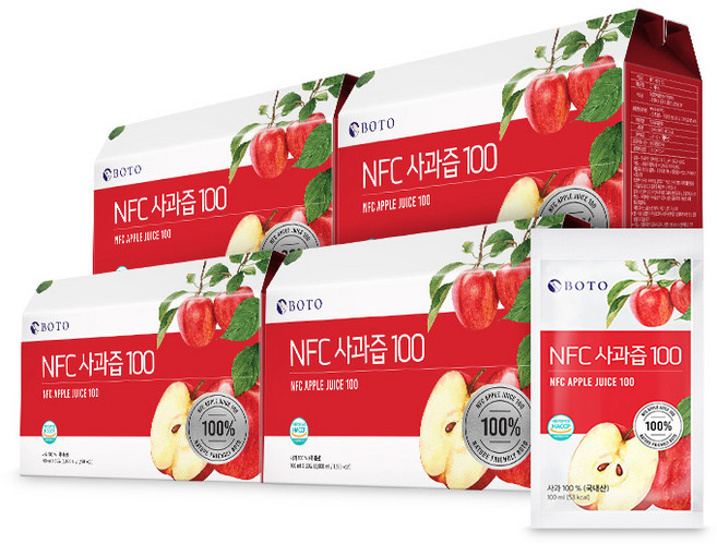 보뚜 NFC 사과즙 100, 100ml, 120개입