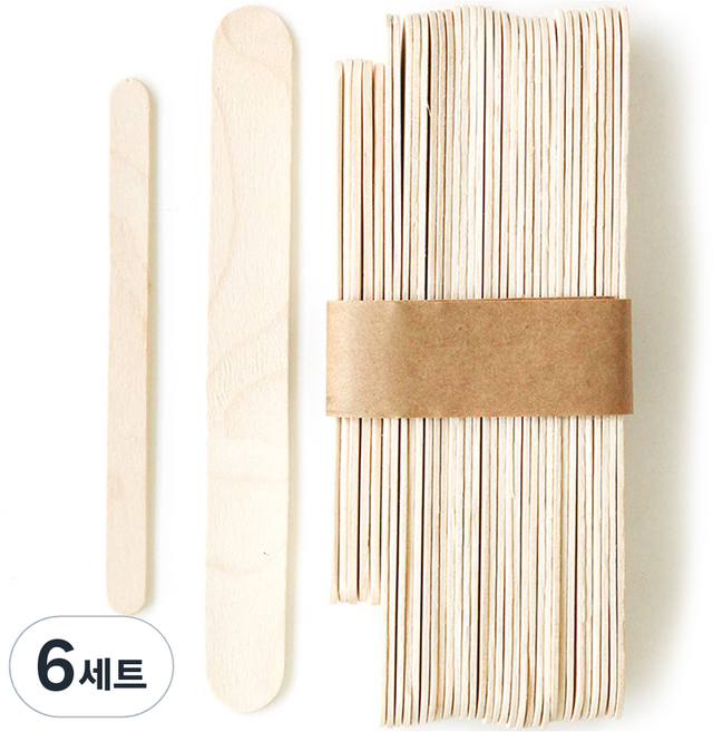 모엔드 왁싱재료 우드 스파츌러 L 30p + M 5p 세트, 6세트