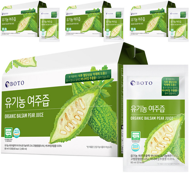 보뚜 유기농 여주즙, 2.4L, 4개
