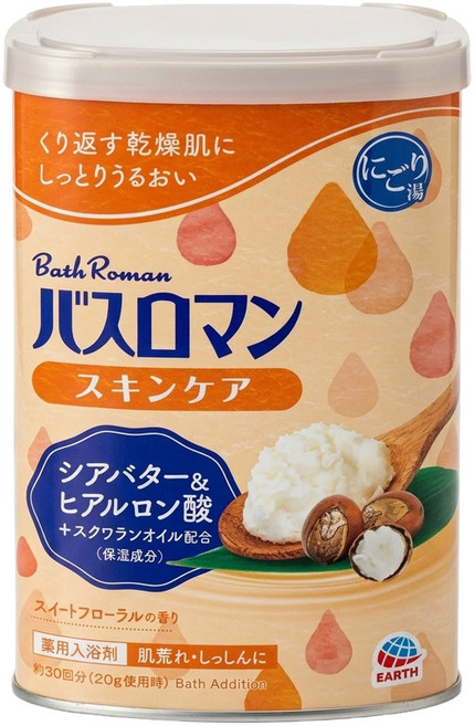 Bath Roman 護膚型 角鯊烷配方入浴劑 乳木果 + 玻尿酸, 600g, 1罐