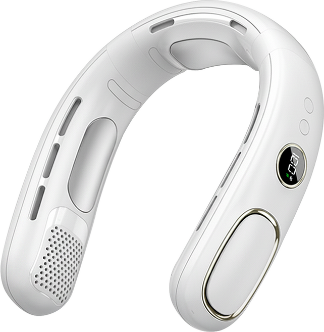 OMG 半導體製冷掛脖風扇, N90, 白色