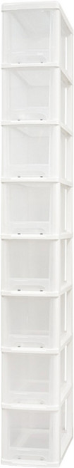 보노하우스 모던 슬림 틈새 수납장 8단, 투명, 1개