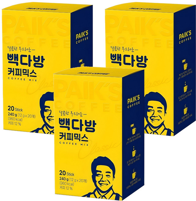 빽다방 커피믹스, 12g, 20개입, 3개