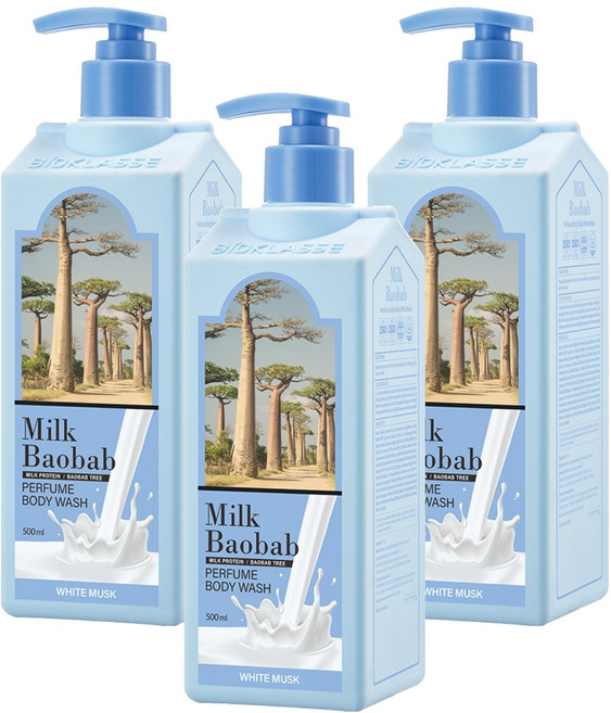 밀크바오밥 바디워시 화이트머스크, 3개