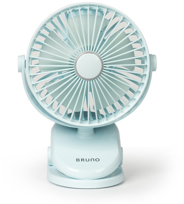 BRUNO 무선 미니 클립팬 선풍기, BCF-2117SB, 스카이블루