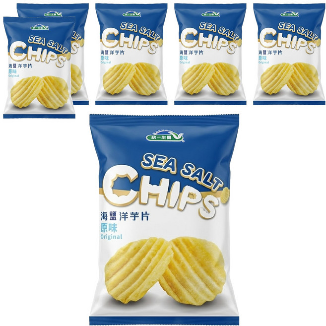 統一生機 海鹽洋芋片 原味, 50g, 6包