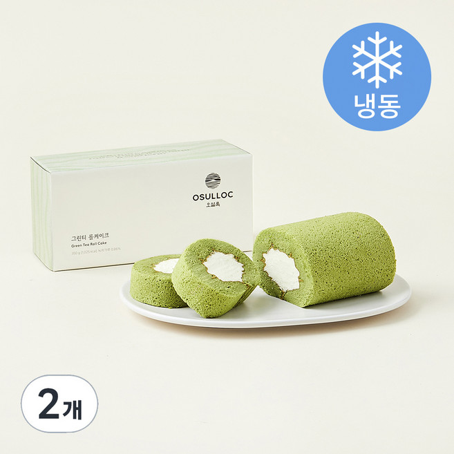 오설록 그린티 롤케익 (냉동), 350g, 2개