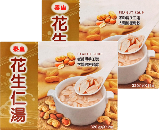 TAISUN 泰山 花生仁湯禮盒 12罐, 3.84kg, 2盒