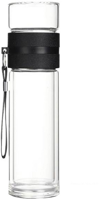 茶水分離泡茶杯 CAKN0152BK, 黑色, 400ml, 1個