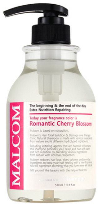 말콤 로맨틱 체리블라썸 샴푸, 520ml, 1개