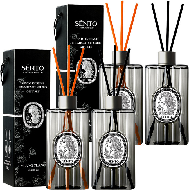 센토 인텐스 프리미엄 대용량 디퓨저 550ml, 일랑일랑, 4개