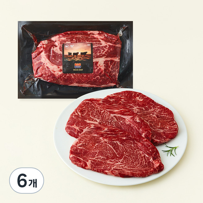 미국산 프라임 척아이롤 구이용 (냉장), 1kg, 6개