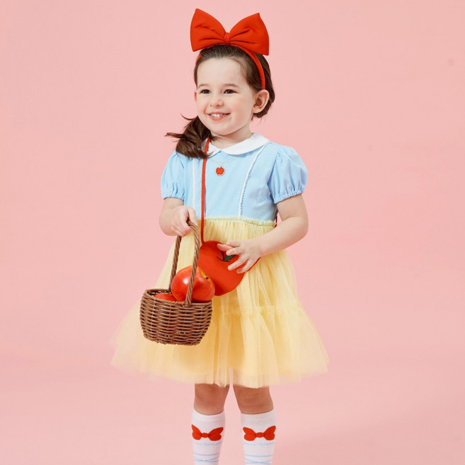 Disney 迪士尼 baby 白雪公主紗質洋裝 + 包包套組