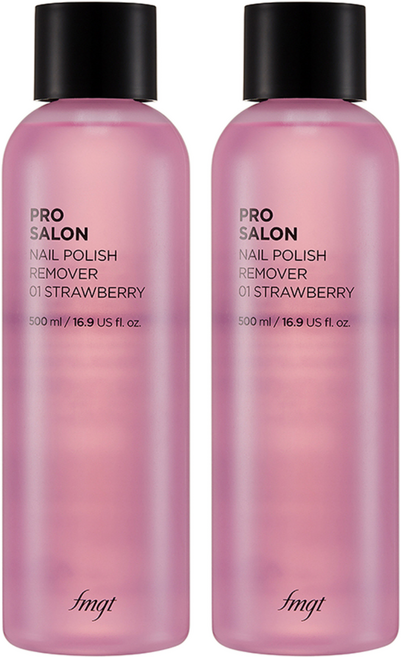 더페이스샵 프로 살롱 네일 리무버 01스트로베리, 500ml, 2개