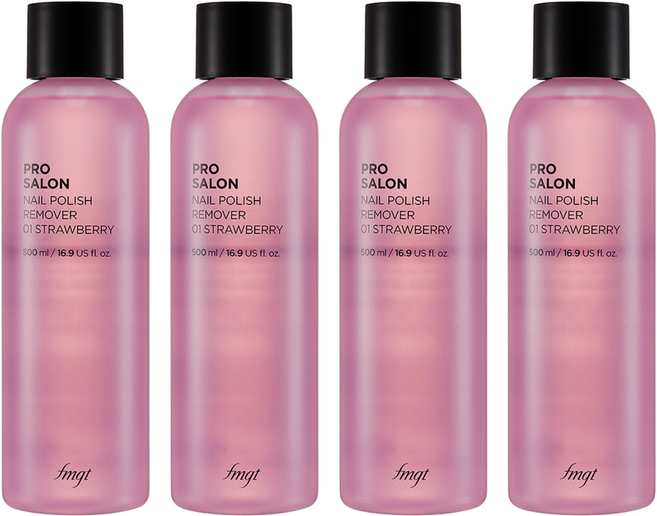 더페이스샵 프로 살롱 네일 리무버 01스트로베리, 500ml, 4개