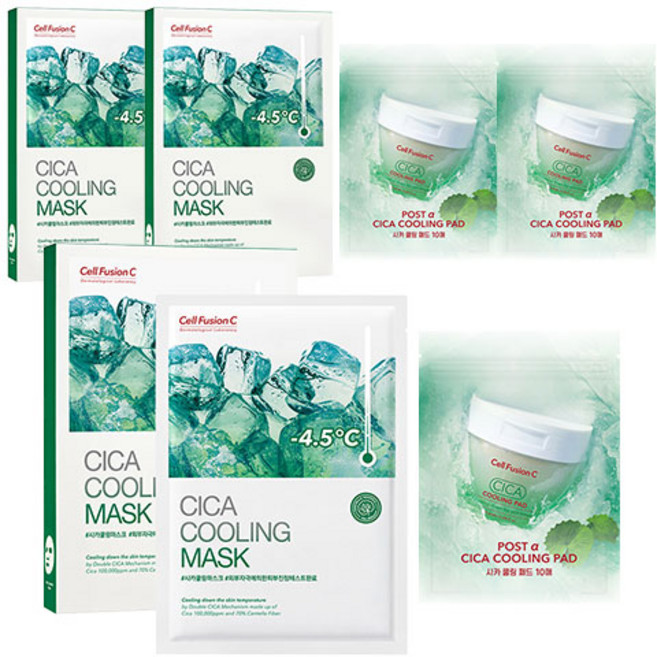 셀퓨전씨 시카 쿨링 마스크 5p + 시카쿨링패드 10p, 1개입, 15개