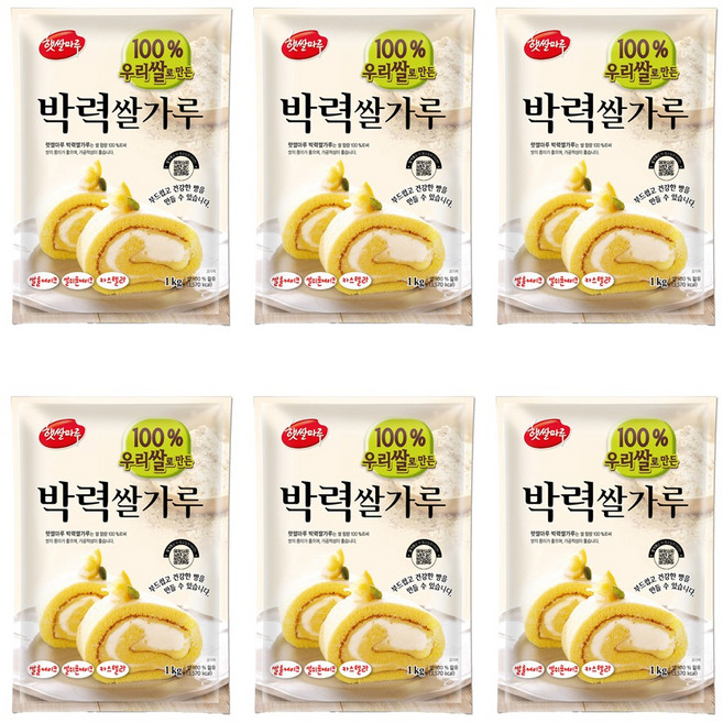대두식품 박력쌀가루, 1kg, 6개