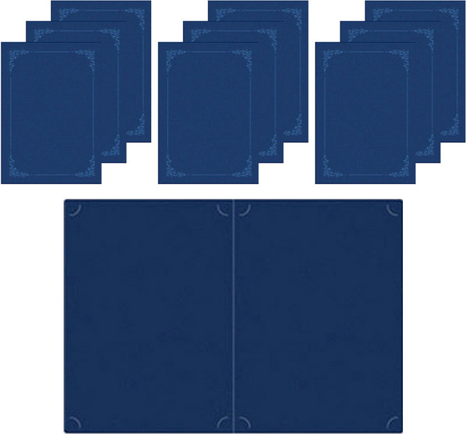 매직패브릭 종이상장 케이스 끼움식 A4 무지 220g, 청색, 10개