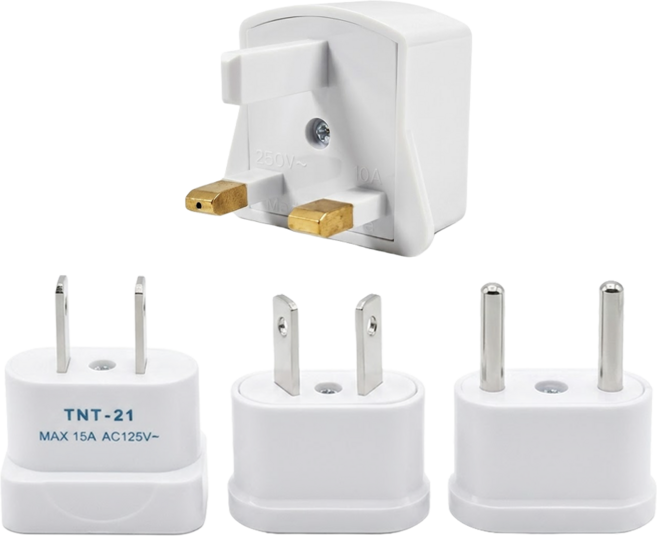 Kinyo 國際電源轉接插頭組, 白色, 1組