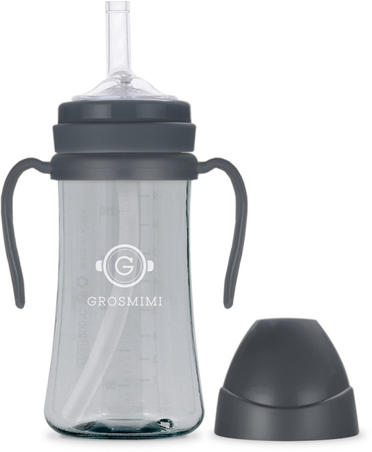 그로미미 PPSU 빨대컵, 300ml, 1개, 차콜