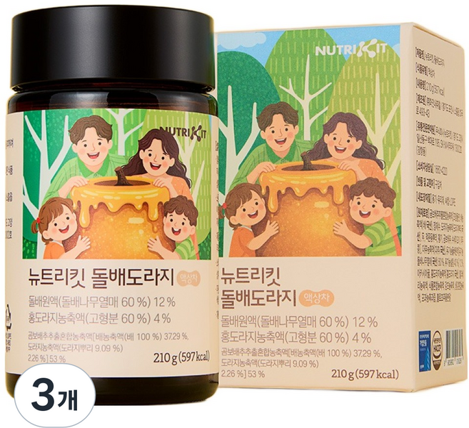 뉴트리킷 돌배도라지 액상차, 210g, 1개입, 3개