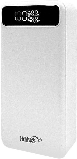 HANG 自帶線50W 快充行動電源 30000mAh, PD10, 白色