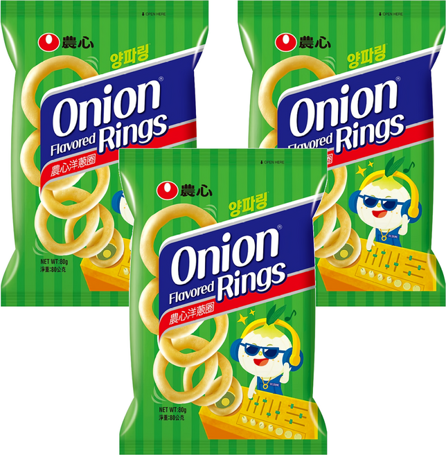 NONGSHIM 農心 洋蔥圈 原味, 80g, 3包