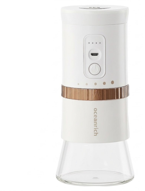 oceanrich 充電式電動陶瓷錐刀磨豆機 白色, G2